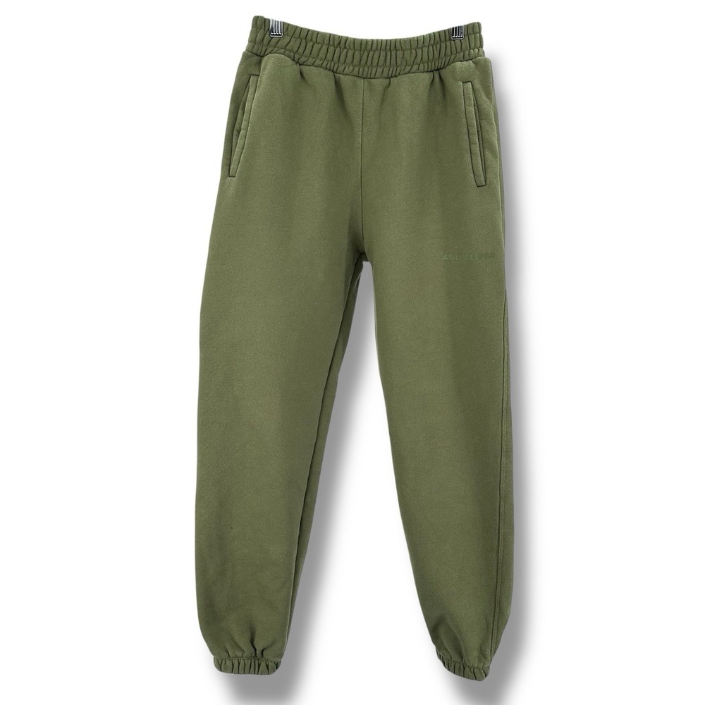 Asha Jasper Olive Green Jogger Sweatpants XS Cotton Athleisure Made In Australia